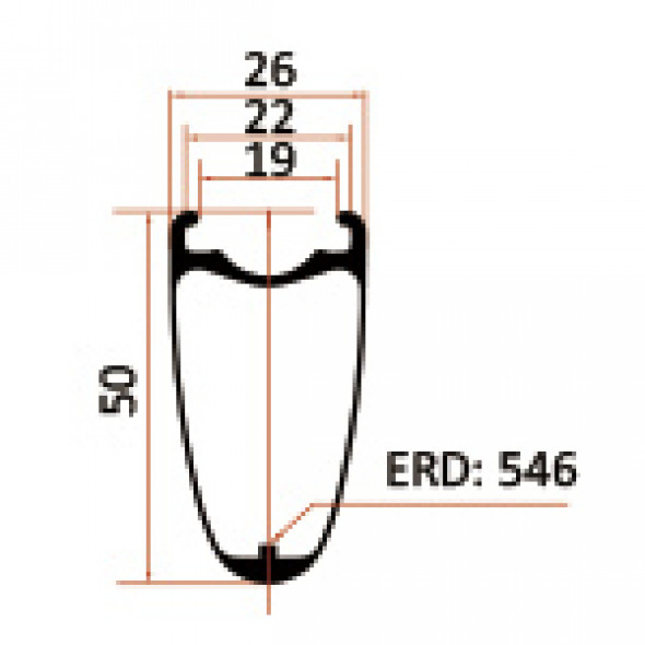 Karbónový ráfik HTG Aero Carbon HTG50C-TLR