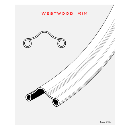 Ráfik Westwood AL 28x1 1/2 (40-635), strieborný