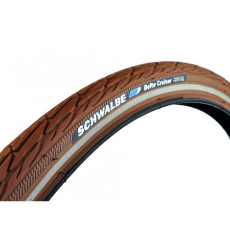 Plášť Schwalbe Delta Cruiser 37-622, hnedý+reflexný pásik