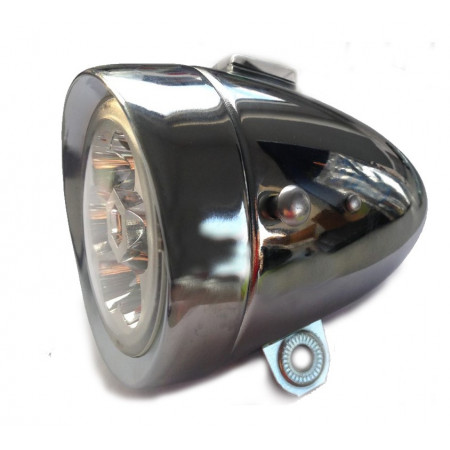 Predné retro svetlo 6LED, chrómové